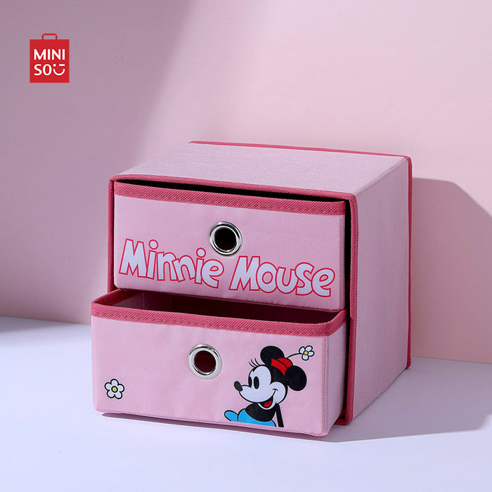 MINISO AU Mickey Mouse Collection Storage Organizer with 2 Drawers Minnie