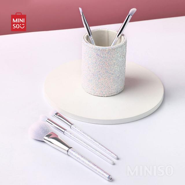 MINISO AU Sparkling Stars Makeup Brush Set in Cylinder Box(6pcs)(White)